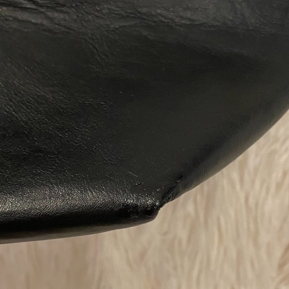 Large Colourblock Laser Cut Leather Market Tote Black/White Giani Bernini - Picture 7 of 8